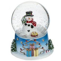 GAEM Фигурка декор в стекл шаре "Дед Мороз/Снеговик", D 7 см, L8,5 W8 H9 см, 2в.