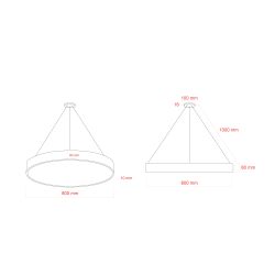 Светильник LED ЭРА Geometria SPO-132-B-40K-088 Ring 88Вт 4000К 8200Лм 800*800*80 черный подвесной драйвер внутри | Декоративные светильники Geometria