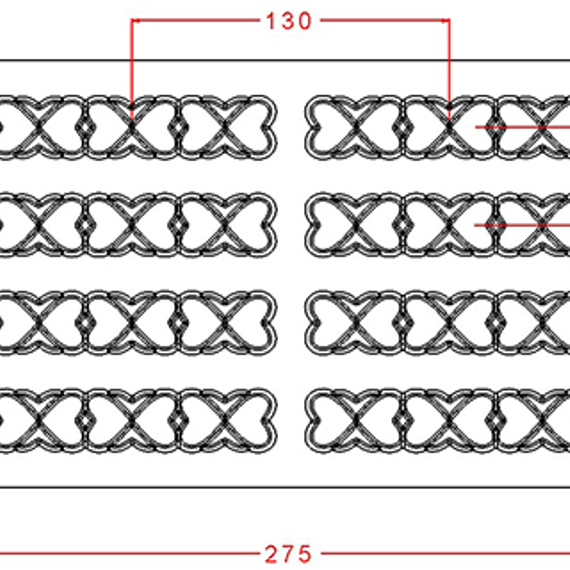 986 | Форма для шоколадных батончиков &quot;Сердца&quot; (275*175 мм)