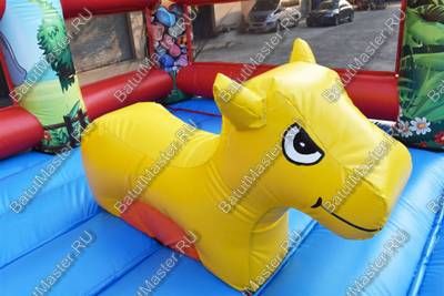 Профессиональный надувной батут "Гранд-саванна" 17*10*9 м