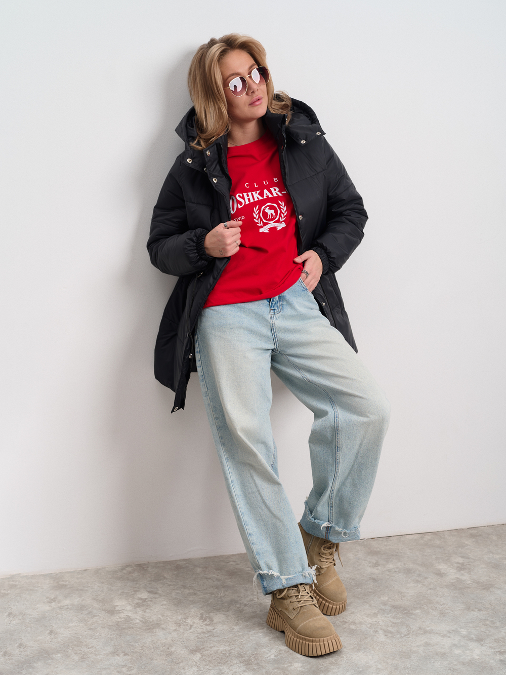 Парка женская демисезонная "Воздух" черный