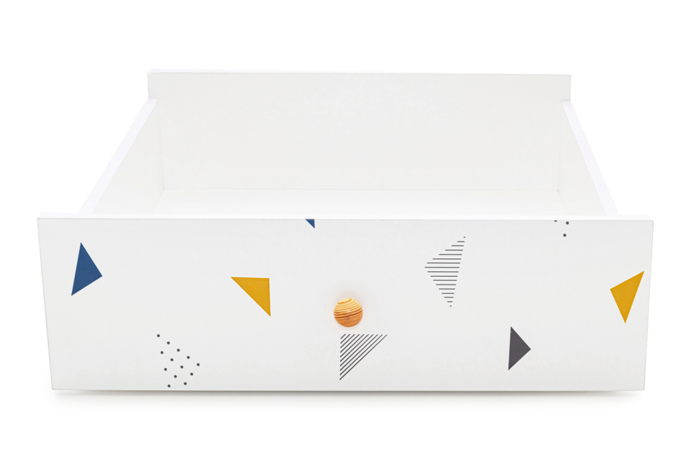 Ящики для кровати Бельмарко Stumpa Треугольники желтый синий