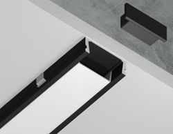 Ambrella Алюминиевый профиль накладной 15.5*6 для светодиодной ленты до 11мм Alum Profile GP1700BK