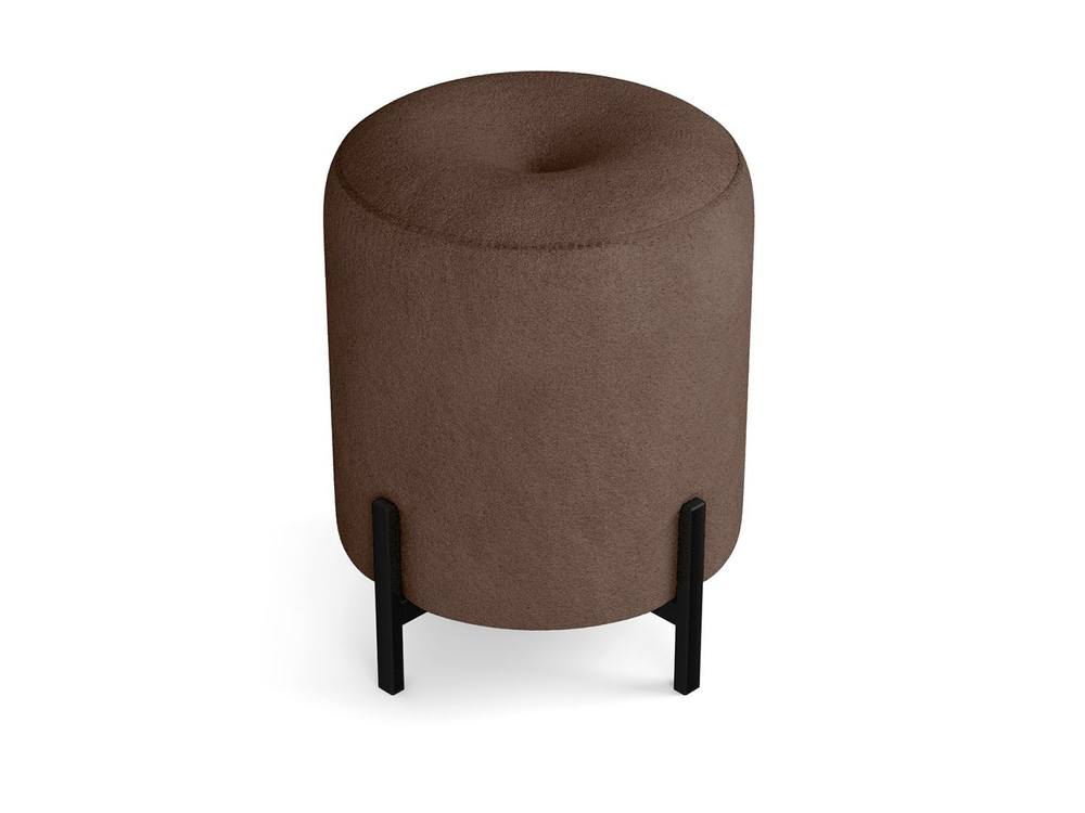 Пуф Люкс круглый велюр барни шоколад