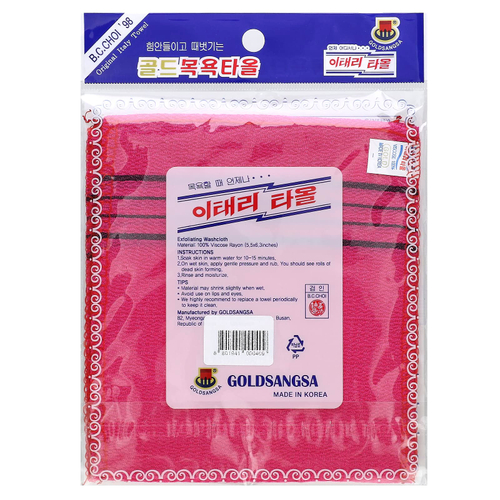 Goldsangsa, отшелушивающая мочалка, красный, 4 шт.