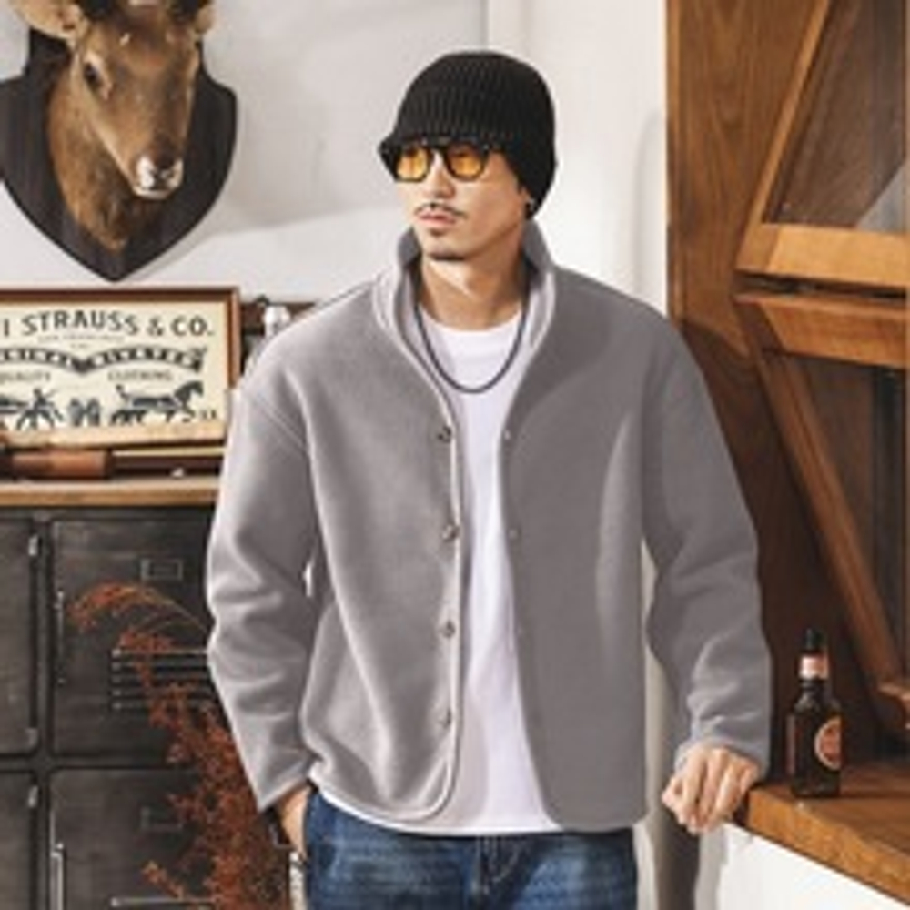 Уличная флисовая куртка для мужчин, зимняя утолщенная внутренняя повседневная куртка из полярного флиса для мужчин