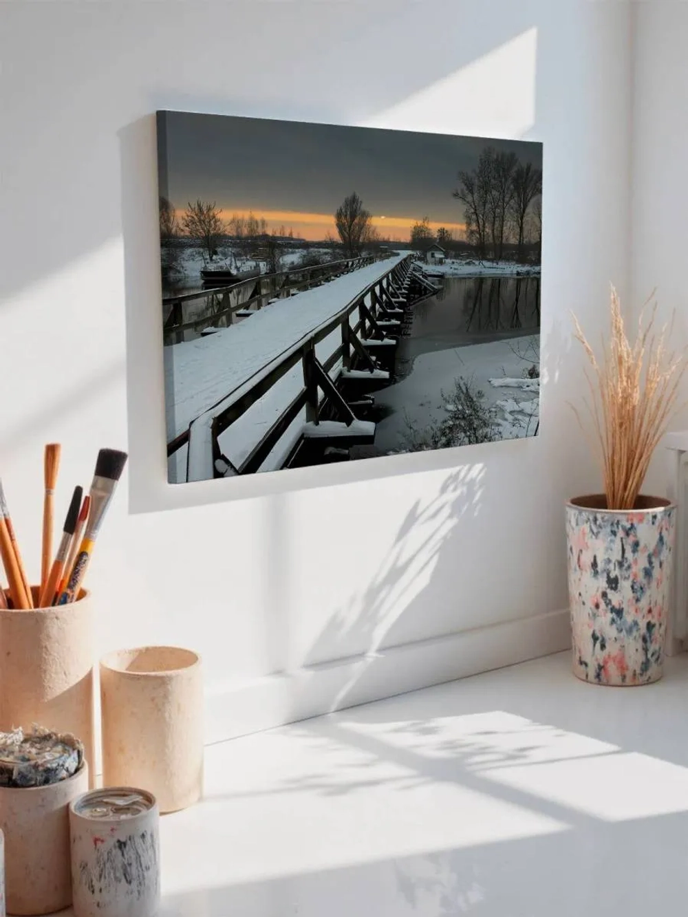 Картина на стену 40 X 50 Зимний мост