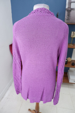 Кардиган сиреневый вязаный 44 размер