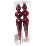 Ёлочные игрушки «Волшебная сосулька» 17,8 см (набор 2 шт), Рубин/розовое золото