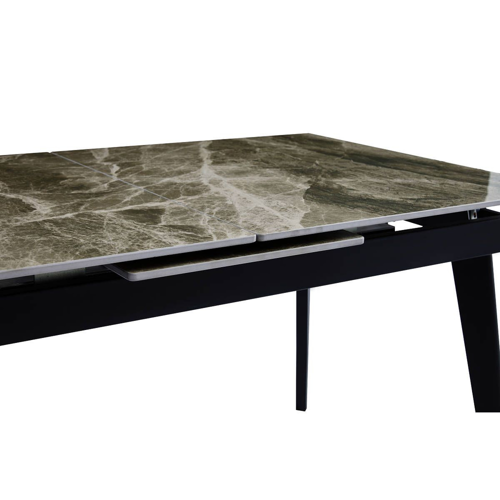 Стол керамический LA ALTA SEVILLE Italy grey 140-180*80*76, каркас черный