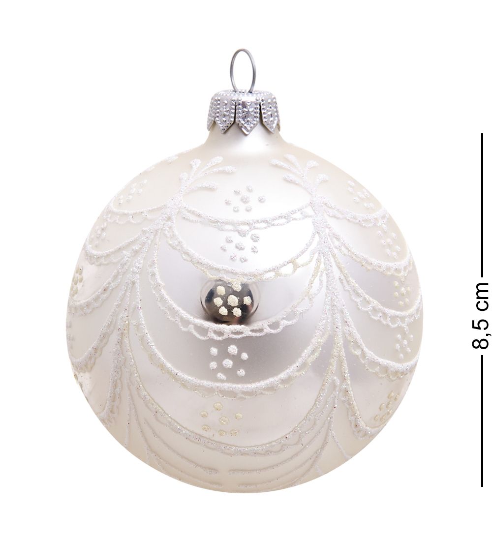 Элита НФШ-1075 Набор ел.украшений Шар «Кружевной» 85 мм