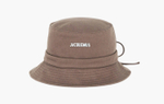 Jacquemus Le Bob Gadjo Bow Knotted Bucket Hat "Brown"