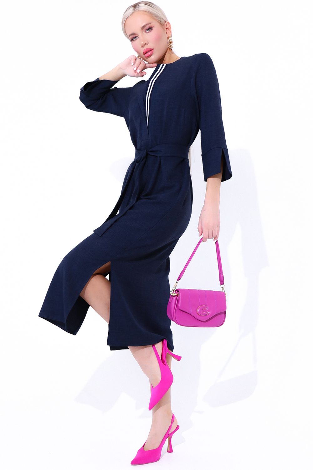 Платье "Дивайс" (черника) Elza (Акция)