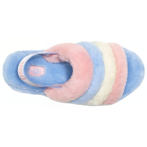 Ugg Fluff Yeah Slide 'Pink Blue Stripe'