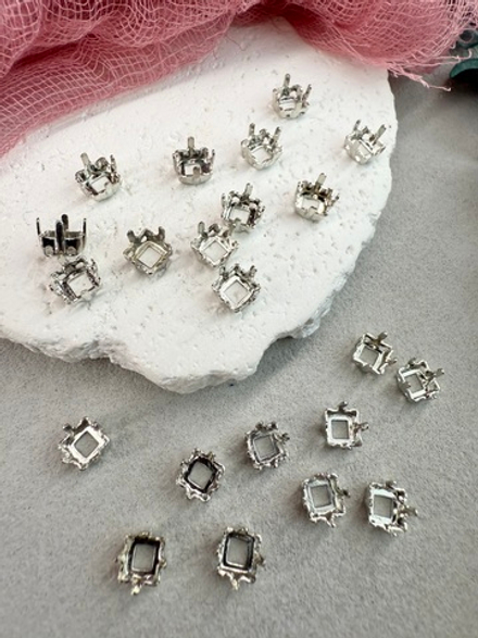 Оправа #4447 Square 6 мм Серебро