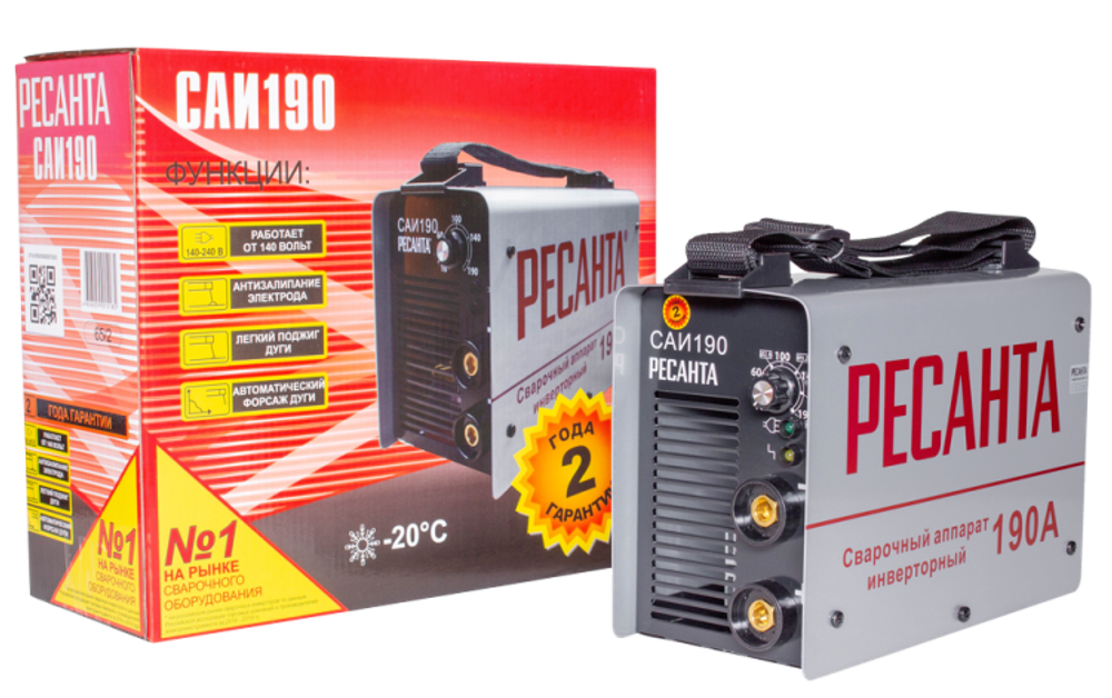 Сварочный аппарат инверторный Ресанта САИ 190