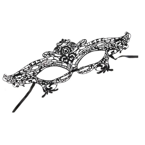 Черная ажурная текстильная маска Джулия Erowoman-Eroman Bior Toys EE-20366