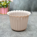 Горшок цветочный "Виола" 0,5л d126мм h93мм, темно-кремовый