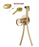 19157-S Смеситель встраиваемый с ГИГ. душем (Мат. Золото) GANZER (10/1шт)