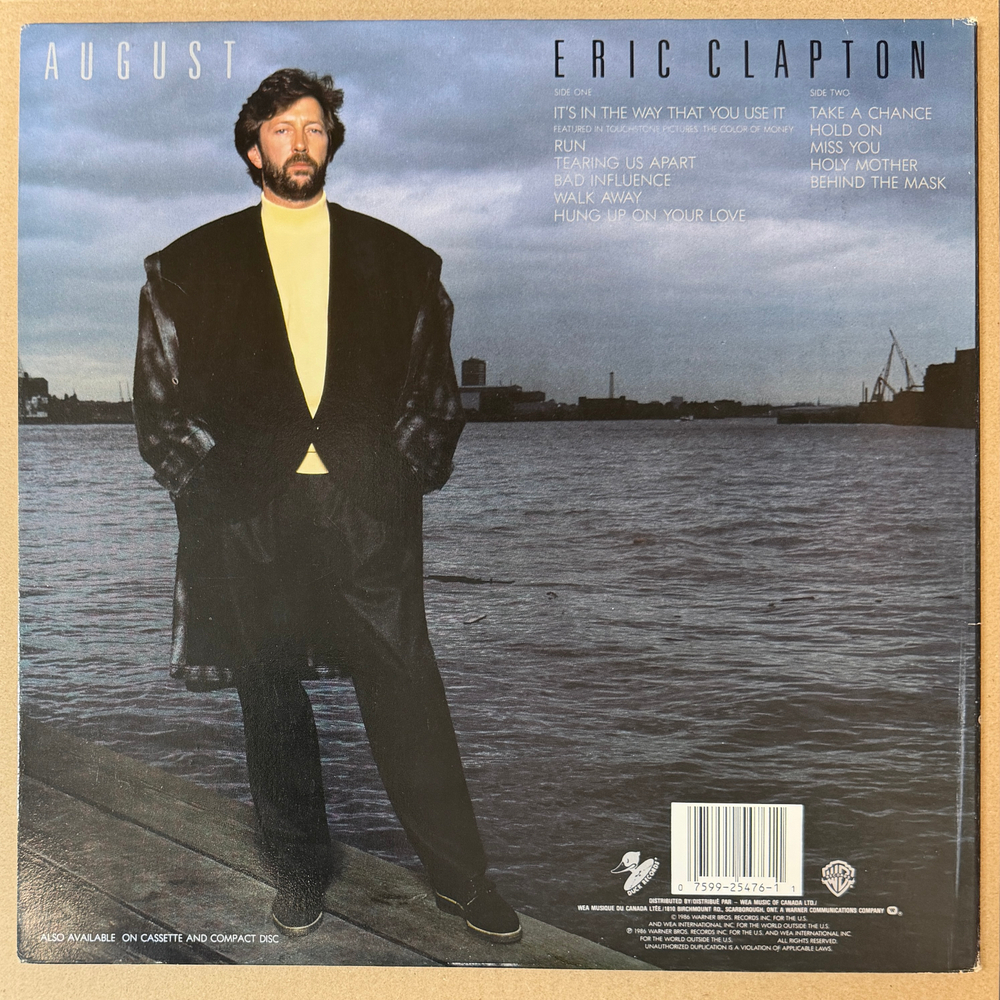 Eric Clapton ‎– August (Канада 1986г.)