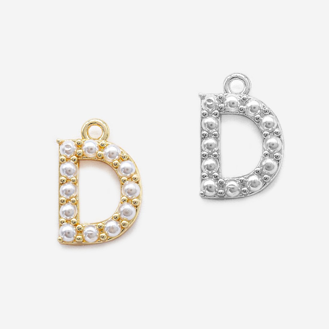 Подвеска с жемчугом в форме буквы "D", 13,7*9мм