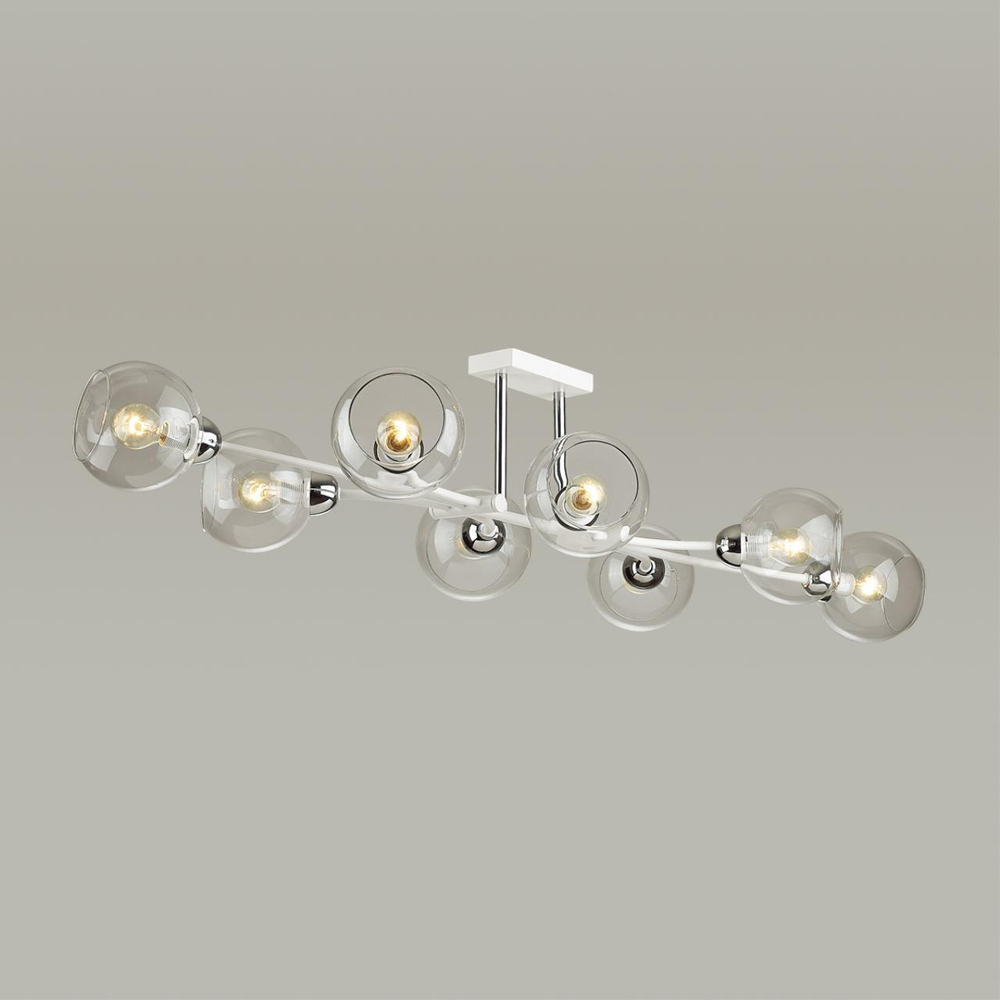 4517/8C MODERNI LN20 187 белый, хром Люстра потолочная E14 8*40W 220V ALANA