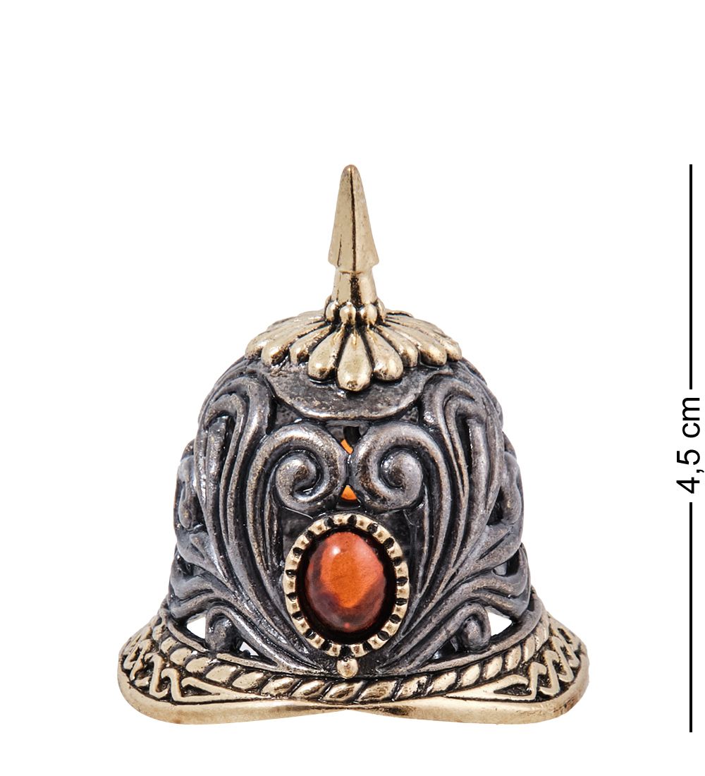 AM- 745 Колокольчик «Шлем Пикельхельм» (латунь, янтарь)