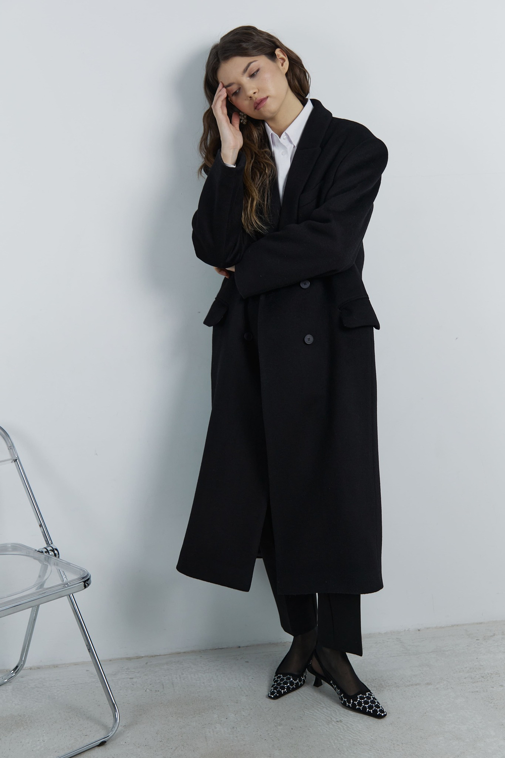 Пальто мужского кроя утепленное