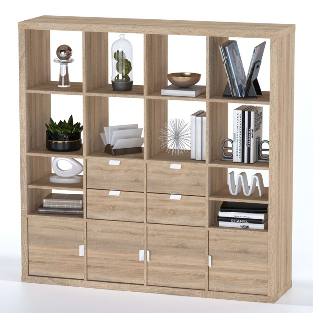 Cтеллаж Фора 16, 147*147*38 см, дуб беленый