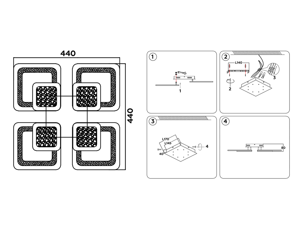 Ambrella Потолочный светодиодный светильник с пультом Original FA427