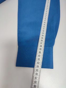 Рубашка Casual синяя в клетку 46 размер