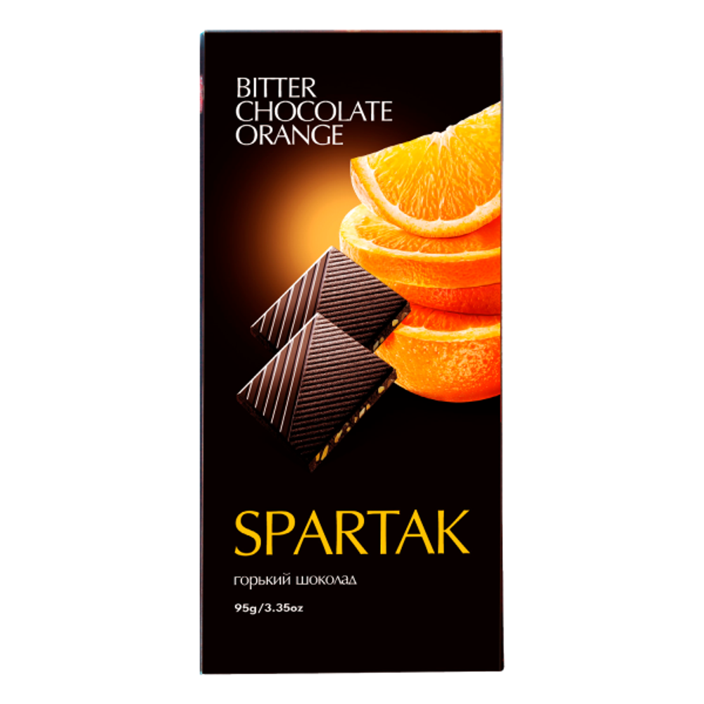 Шоколад горький с апельсином «Спартак». 95гр.