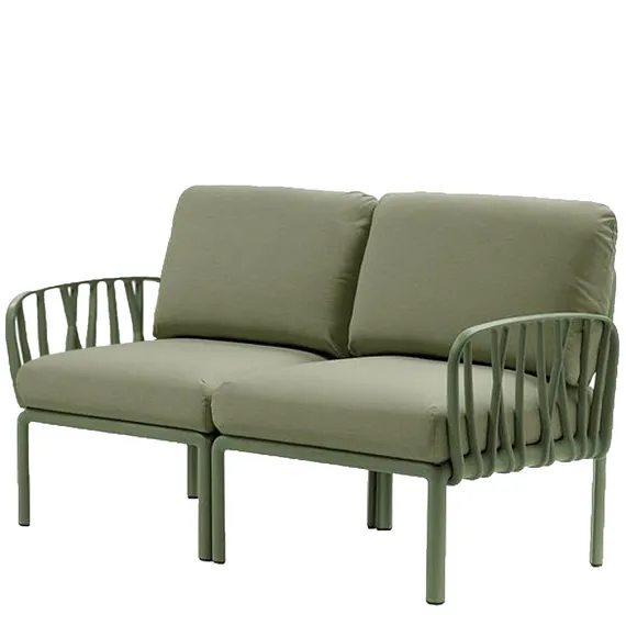 Зеленый пластиковый диван с подушками для улицы Komodo | Nardi | Италия