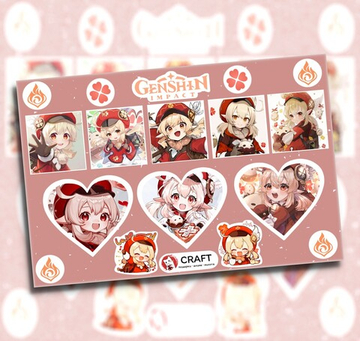 Стикерлист "Геншин Импакт - Сердечки" - Кли