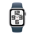 Умные часы Apple Watch SE 2 (2023) GPS, 40mm, Aluminium Case with Sport Band M/L, Silver/Storm Blue (Серебристый/синий)