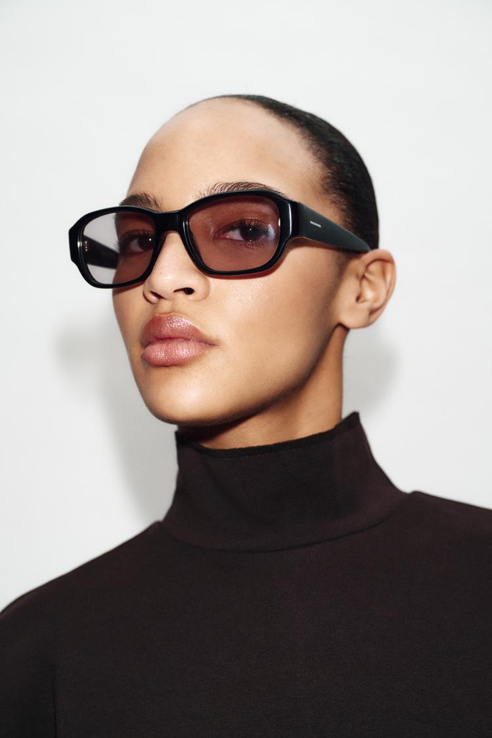 ZARA КОРОТКОЕ ПЛАТЬЕ ИЗ ИНТЕРЛОКА, ШОКОЛАДНЫЙ