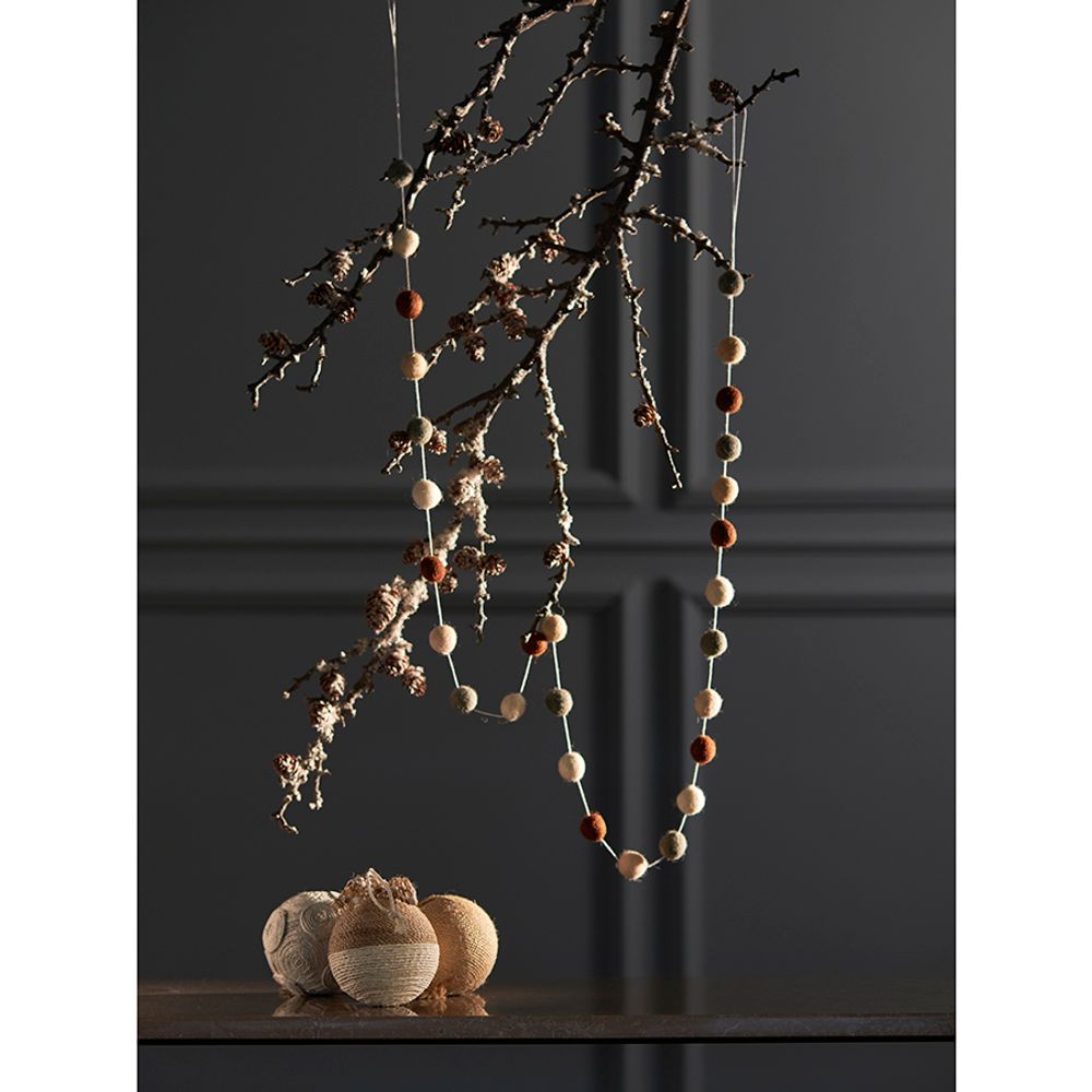 Набор елочных шаров Zero waste из джута из коллекции New Year Essential