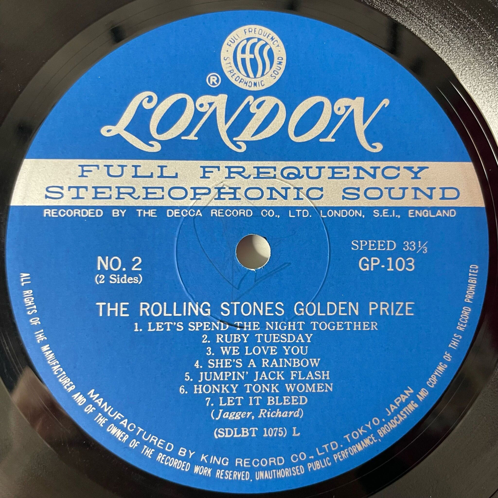 Винтажная виниловая пластинка LP Сборник The Rolling Stones Golden Prize (Japan 1970) (No Obi) Paint It, Black