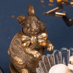 Фруктовница-конфетница Кролик Банни Бронза с чашей Аврора