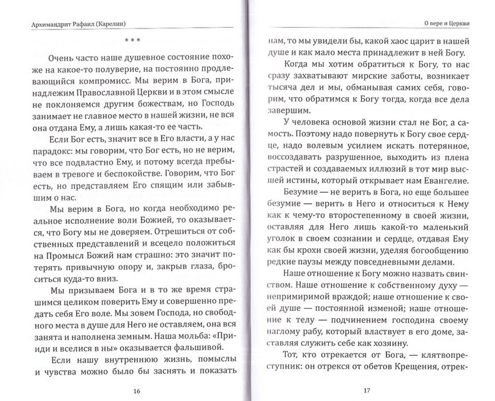 Кратко о бесконечном. Архимандрит Рафаил (Карелин)