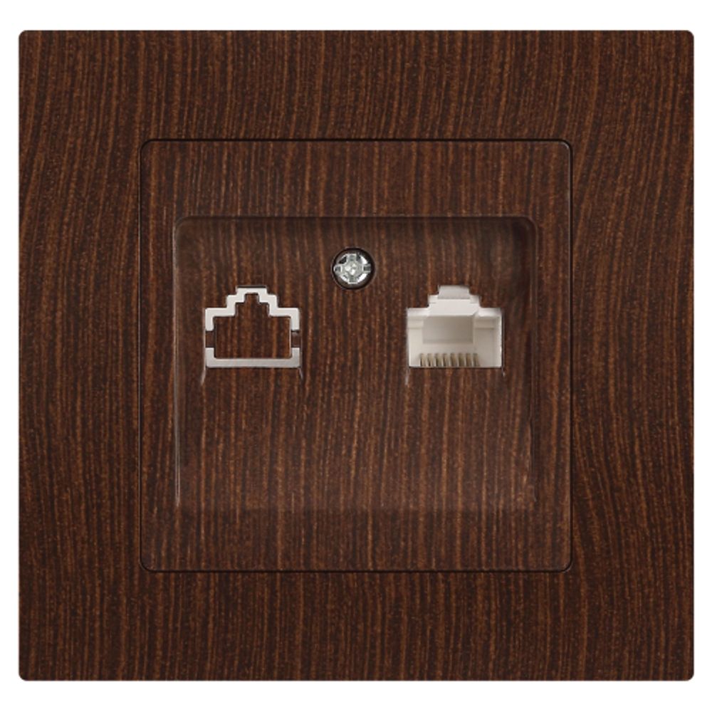 Розетка Intro Accent 6-303-10 информационная RJ45 IP20 СУ венге