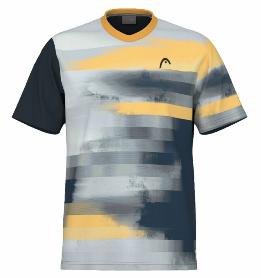 Футболка для мальчика теннисная Head Boys Vision Topspin T-Shirt - navy/print vision