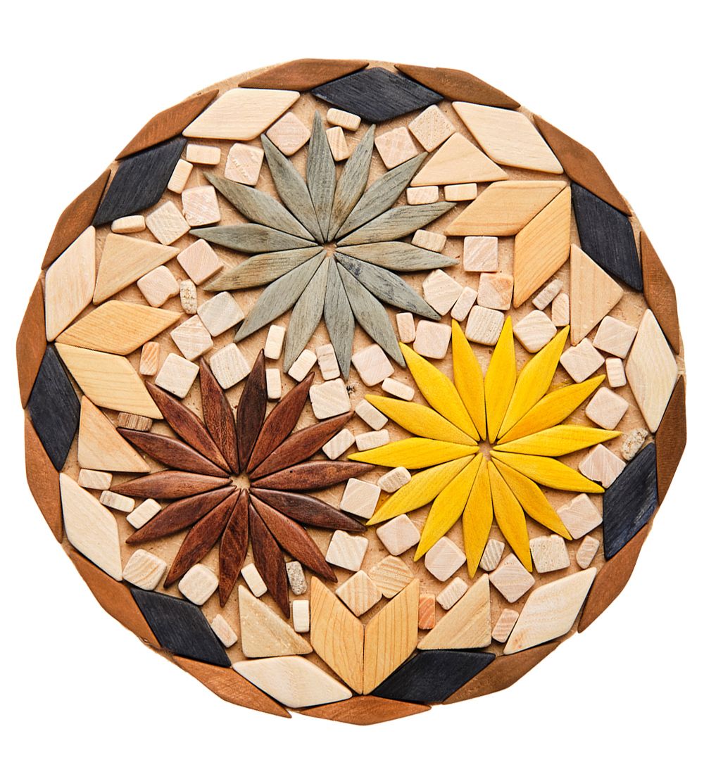 Народные промыслы ДР-502/5 Подставка под горячее, круглая «Мозайка» 20х20