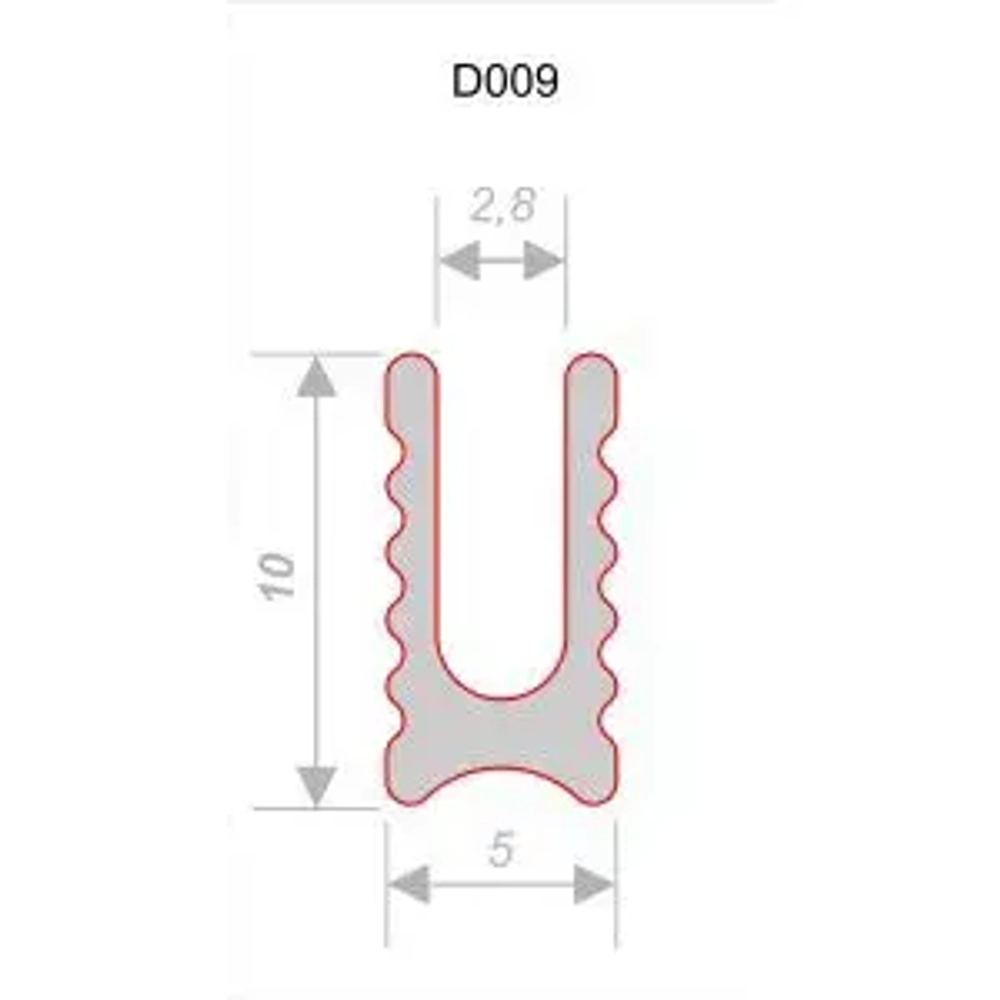 Разделительный профиль D009 анодированный титановый
