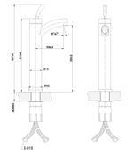 LEMARK Серия ELEMENT. Смеситель для умывальника монолитный, нержавеющая сталь – LM5109S