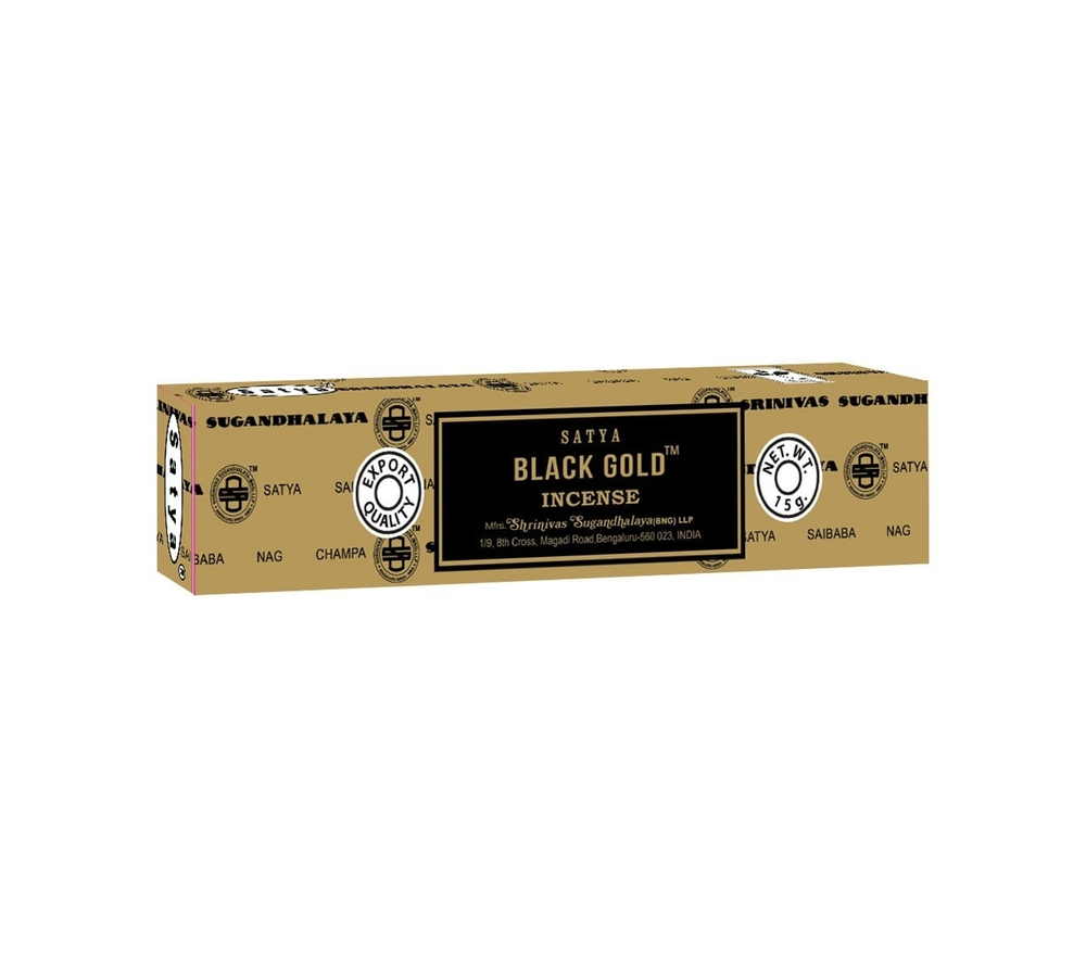 SATYA Black Gold Incense Благовоние Чёрное Золото 15г (эксклюзив)