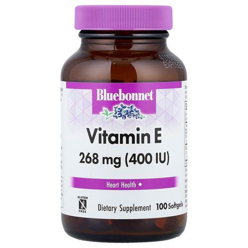 Bluebonnet Nutrition, витамин E, 268 мг (400 МЕ), 100 капсул