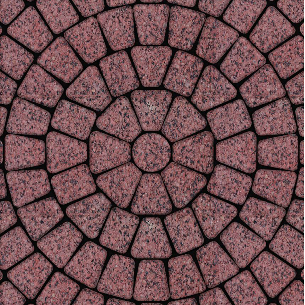 ТРОТУАРНЫЕ ПЛИТЫ КЛАССИКО - Б.1.КО.6 ГРАНИТ КРАСНЫЙ С ЧЕРНЫМ