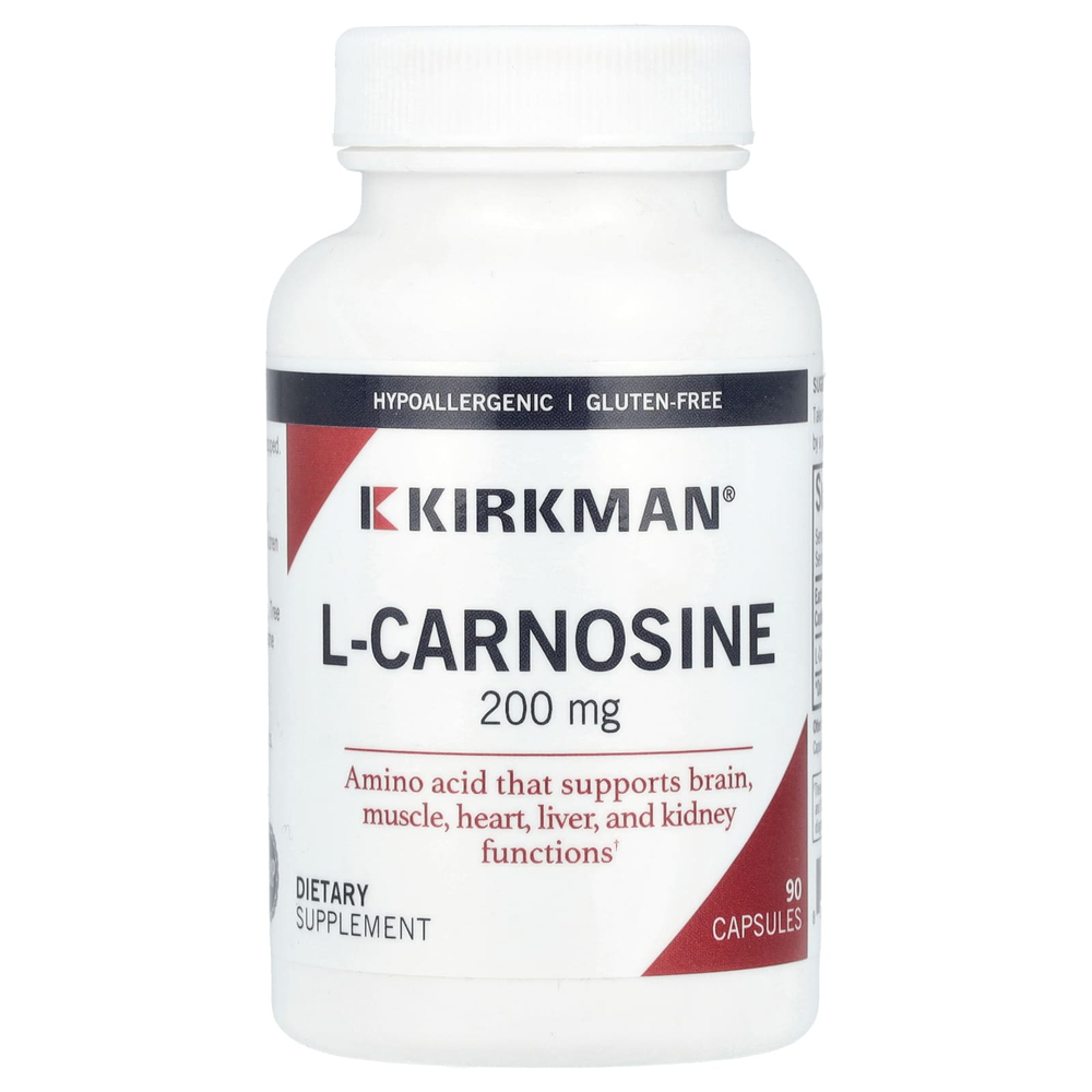 Kirkman Labs, L-карнозин, 200 мг, 90 капсул