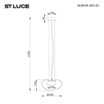 SL6019.303.01 Светильник подвесной ST-Luce Латунь/Дымчатый, Белый LED 1*10W 3000K